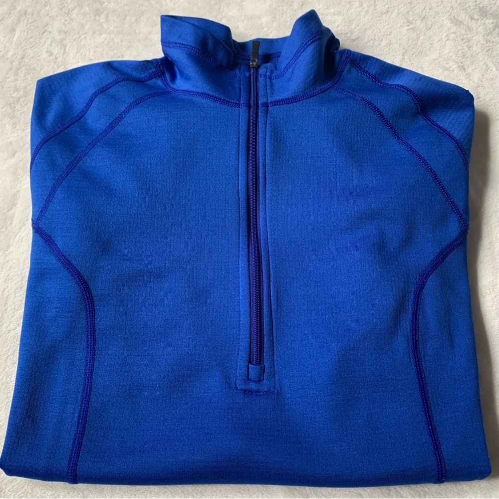 REI Men's Blue Performance Thermal Quarter Zip Top Size Small